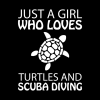 Girl Turtle Scuba Diving Tapestry Official Scuba Diving Gifts Merch