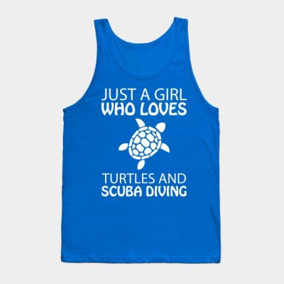 Girl Turtle Scuba Diving Tank Top Official Scuba Diving Gifts Merch