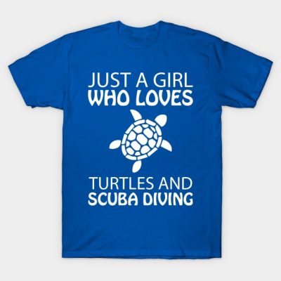 Girl Turtle Scuba Diving T-Shirt Official Scuba Diving Gifts Merch