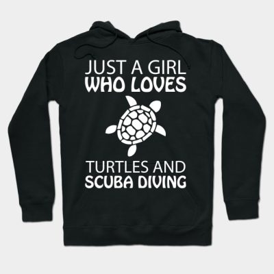 Girl Turtle Scuba Diving Hoodie Official Scuba Diving Gifts Merch