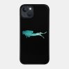 Scuba Diving Design Diver Silhouette Phone Case Official Scuba Diving Gifts Merch