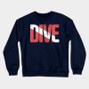 Dive Scuba Diving Flag Crewneck Sweatshirt Official Scuba Diving Gifts Merch