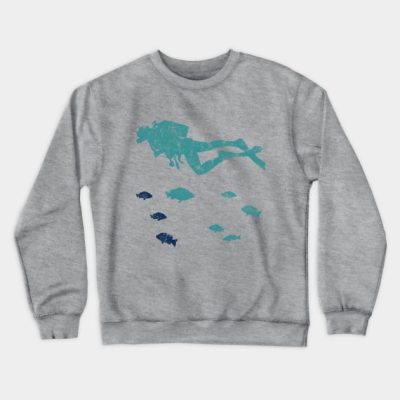 Vintage Scuba Diver Crewneck Sweatshirt Official Scuba Diving Gifts Merch