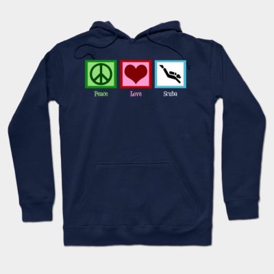 Peace Love Scuba Diving Hoodie Official Scuba Diving Gifts Merch