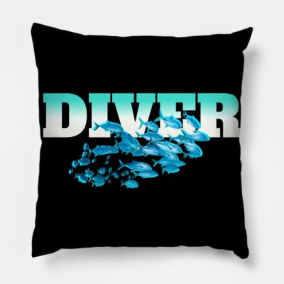 Scuba Diving T Shirt Designs Throw Pillow Official Scuba Diving Gifts Merch