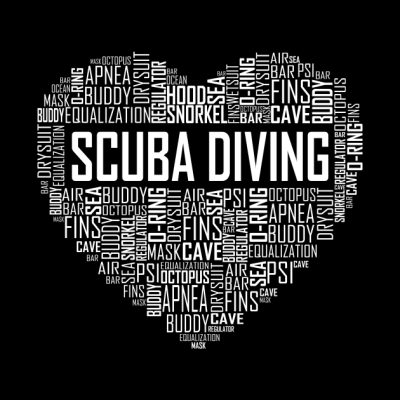 Scuba Diving Heart Tapestry Official Scuba Diving Gifts Merch