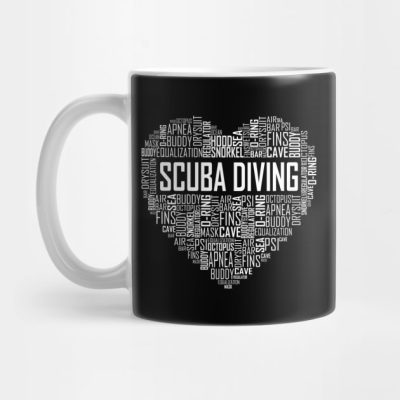 Scuba Diving Heart Mug Official Scuba Diving Gifts Merch