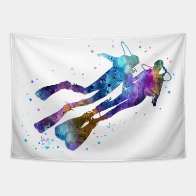 Scuba Divers Scuba Couple Scuba Diver Tapestry Official Scuba Diving Gifts Merch