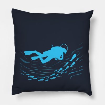 Scuba Diving Throw Pillow Official Scuba Diving Gifts Merch