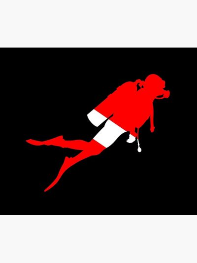 Scuba Diver Silhouette - Diver Down Tapestry Official Scuba Diving Gifts Merch