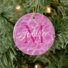 hot pink and white swimming pool photo monogram ceramic ornament r666f98e232894a6dbc6dad4f89fbaf5a 05wi1 8byvr 1000 - Scuba Diving Gifts