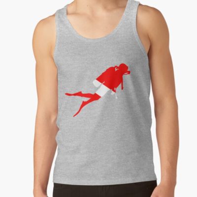 Scuba Diver Silhouette - Diver Down Tank Top Official Scuba Diving Gifts Merch