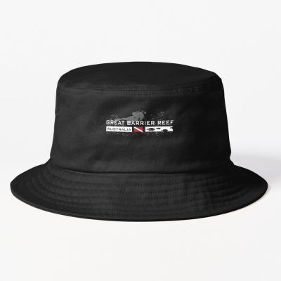 Scuba Diver Great Barrier Reef Australia Bucket Hat Official Scuba Diving Gifts Merch