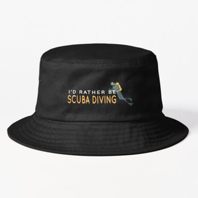 I'D Rather Be Diving,Scuba Divers Bucket Hat Official Scuba Diving Gifts Merch