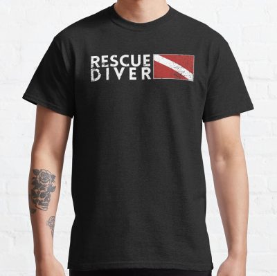 Rescue Diver Flag Search Rescue Diver Shirt Scuba Shirt Classic T-Shirt T-Shirt Official Scuba Diving Gifts Merch