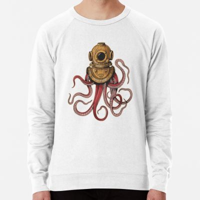 Octopus In A Divers Helmet. Sweatshirt Official Scuba Diving Gifts Merch