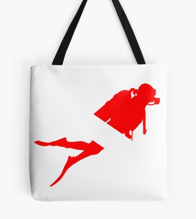 Scuba Diver Silhouette - Diver Down Tote Bag Official Scuba Diving Gifts Merch