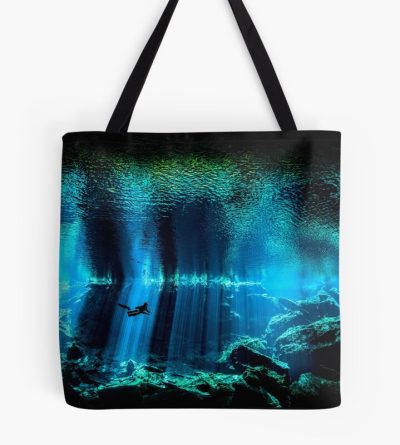 Cave Diving Scuba Diver Underwater Dive Tote Bag Official Scuba Diving Gifts Merch