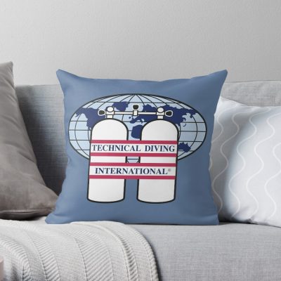 Technical Diving International (Tdi)- Tdi Original Logo Merch Throw Pillow Official Scuba Diving Gifts Merch