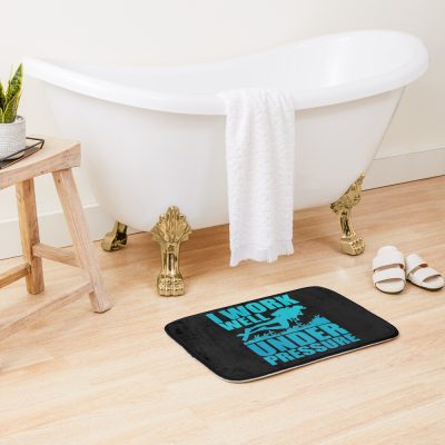 I Work Well Under Pressure Scuba Diver Diving Gift Bath Mat Official Scuba Diving Gifts Merch