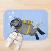 Diver Hippo Bath Mat Official Scuba Diving Gifts Merch