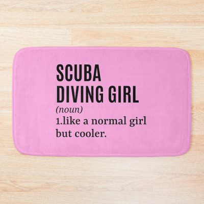 Scuba Diving Girl - Scuba Diver Funny Quote Bath Mat Official Scuba Diving Gifts Merch