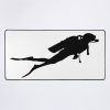 Scuba Diver Silhouette - Black Mouse Pad Official Scuba Diving Gifts Merch