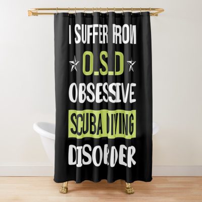 Obsessive Love Scuba Diving Diver Shower Curtain Official Scuba Diving Gifts Merch