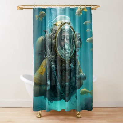 Scuba Diving Shower Curtain Official Scuba Diving Gifts Merch