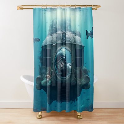 Scuba Diving Equipment Shower Curtain Official Scuba Diving Gifts Merch