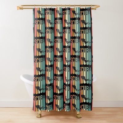 Scuba Diving Scuba Shower Curtain Official Scuba Diving Gifts Merch