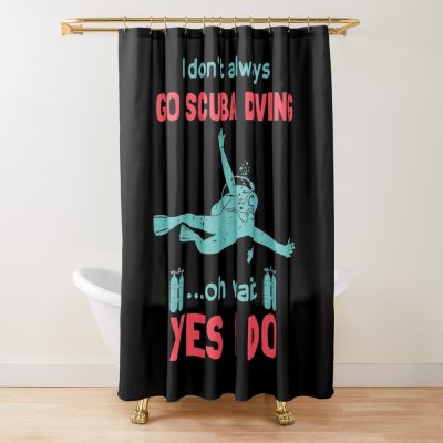 Funny Scuba Diving Shower Curtain Official Scuba Diving Gifts Merch