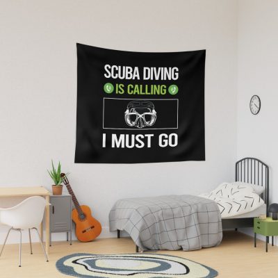 It Is Calling Scuba Diving Diver Tapestry Official Scuba Diving Gifts Merch