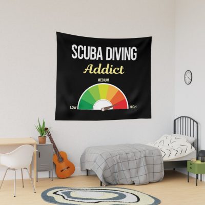 Addict Scuba Diving Diver Tapestry Official Scuba Diving Gifts Merch