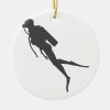 diver scuba silhouette ceramic ornament r4e2d775ec6614407b78971623917b2bc x7s2y 8byvr 1000 - Scuba Diving Gifts